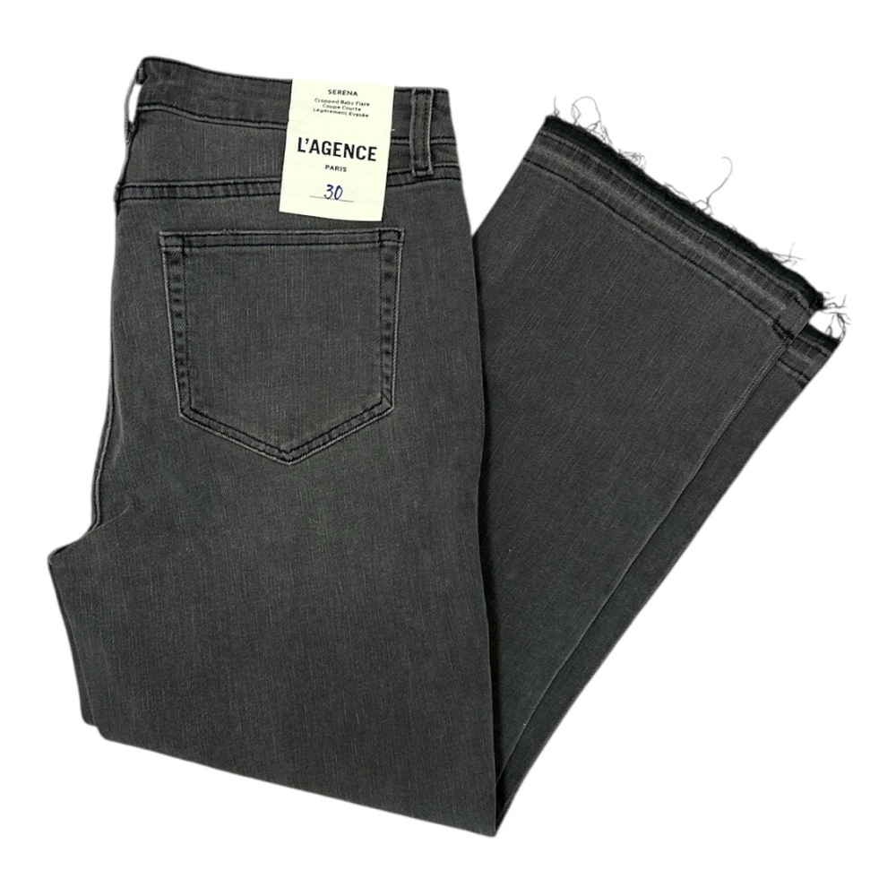 NWT L'AGENCE Serena Cropped Bay Flare Jeans, 30